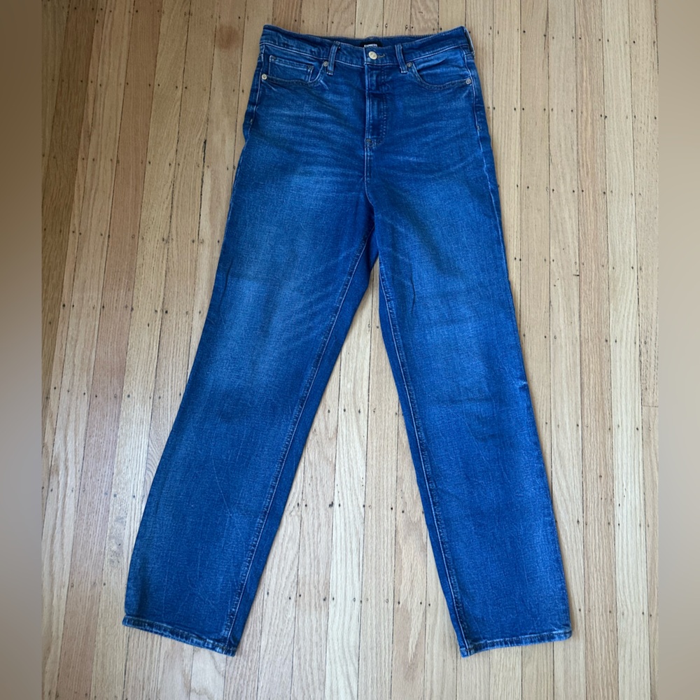 Express Women's Straight Leg Jeans - Blue